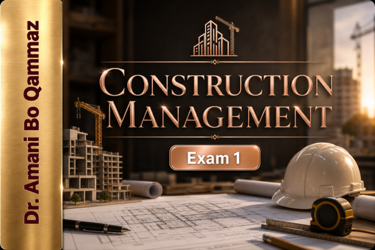 435ABQX1 Construction Management Exam 1