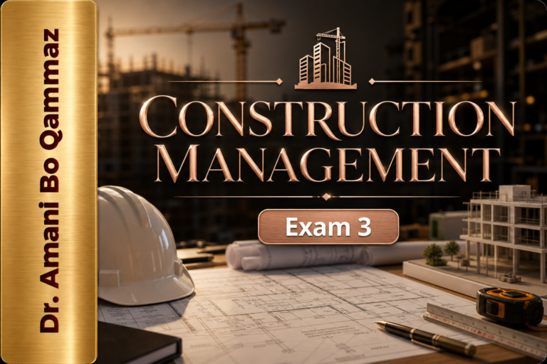 435ABQX3 Construction Management Exam 3